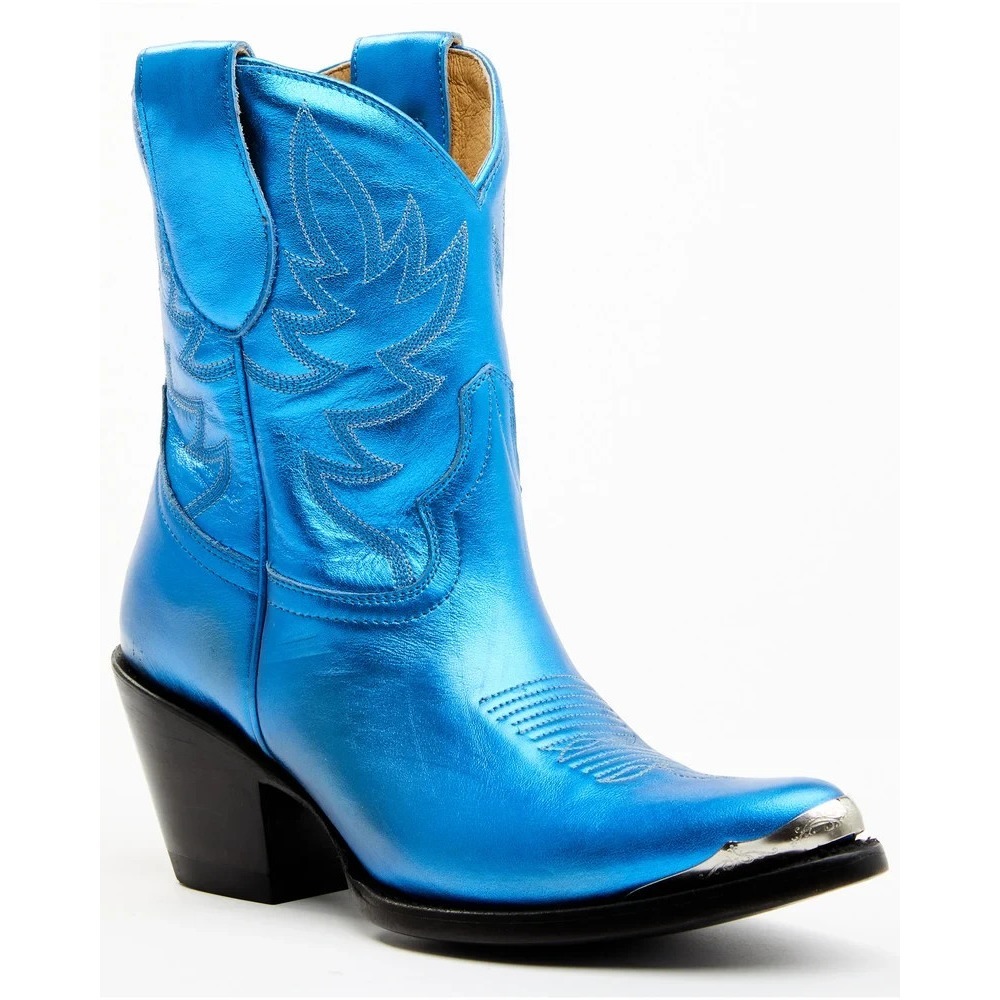 Idyllwind® (Women's 8 B) Wheels™ Metallic Leather Western Bootie in Royal - $190